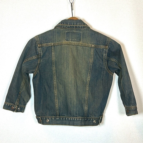 Old Navy Kids XS Jean Jacket Denim Outdoors Farm Fall Camping Size 5-6 Girls Boy - Picture 2 of 7